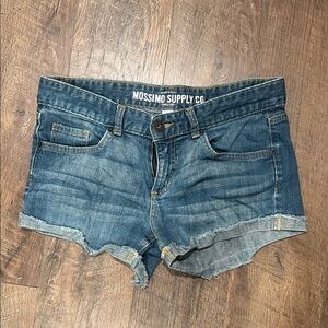 Mossimo Supply Co. Juniors Dark Blue Jean Shorts